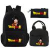 3Pcs/set Backpack Dragon Ball Printed Bookbag with Lunch Bag Pencil Case Teenager Children Girl Boy Schoolbag Rucksack
