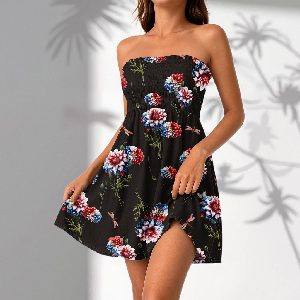 Женские повседневные летние платья без рукавов, весеннее лоскутное бохо-цветочное коктейльное вечернее платье