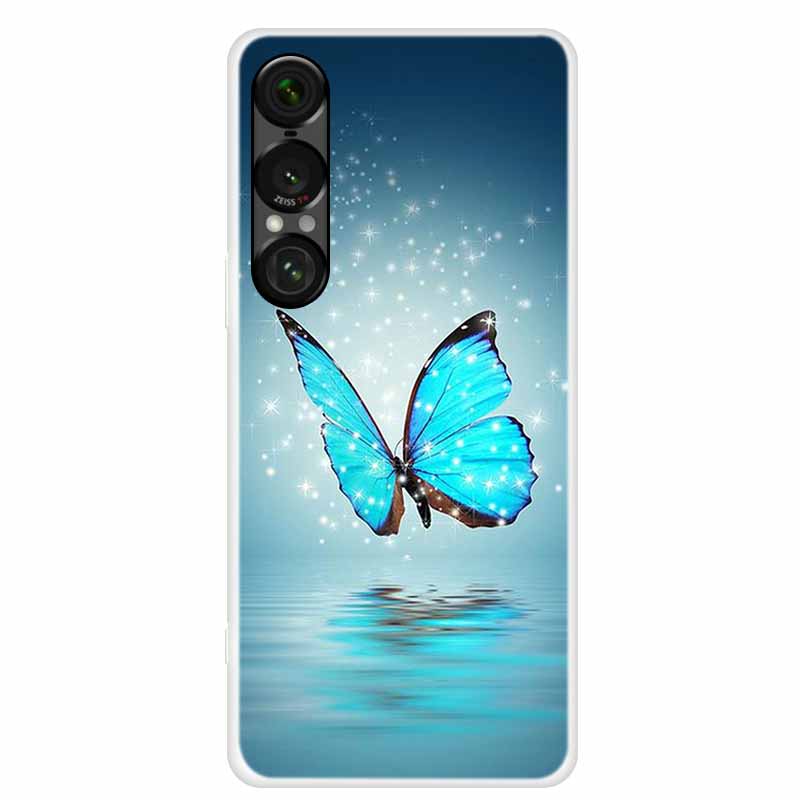 Чехол для Sony Xperia 1 VII 5G Животные Мягкий Силикон ТПУ Чехлы для Телефона Задняя Крышка для Sony Xperia1 VII Лев Прозрачный Защитный Чехол