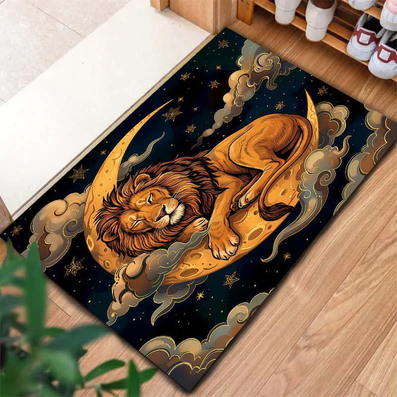 Moon animal cloud Pattern Square Carpet,Area Rug,Carpet Rug for Living Room Bedroom Sofa Playroom Decor,Non-slip Floor Mat,Holiday Birthday Gifts