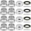 Set of 4 L44643 Bearing Kit for 1" Axle Trailer Wheel Hub, 12192TB Seal