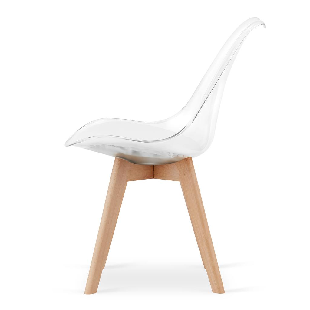 MARK chair - transparent / natural legs x 1