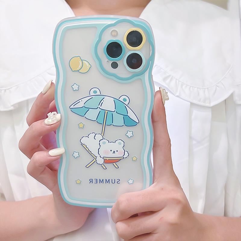 Zhitai Floral Cartoon Wave Case for iPhone 12/13 Pro & 14 Pro