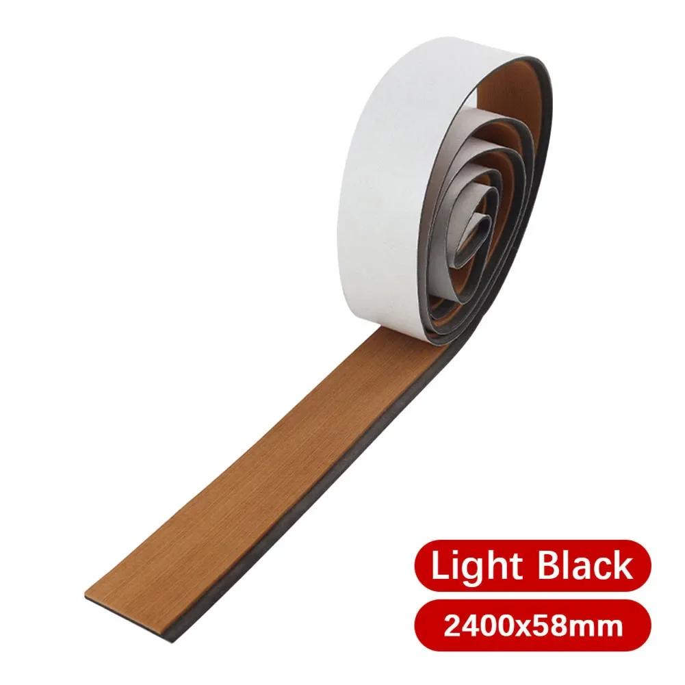 58x2400x5mm Single Strip Imitated Teak Yacht Boat Deck Mat Flooring Brown Anti Skid Mat Pad EVA Foam Marine Boating Accessories