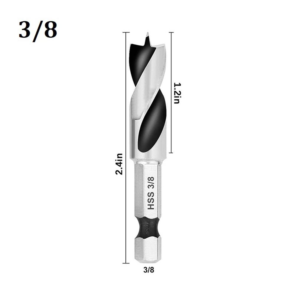 Быстросменный сверлильный бит серебристый 6,35 мм для деревообработки