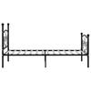 Bed Frame with Slatted Base Black Metal 90*200 cm