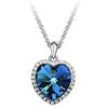 Ocean Heart Pendant Necklace Women   Jewelry Accessories Gift