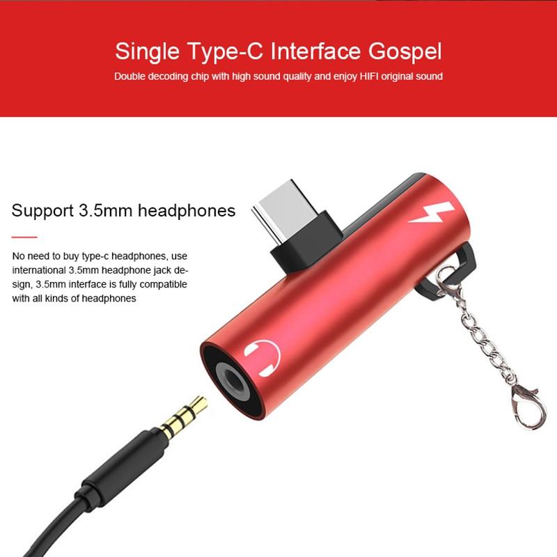 Адаптер 2 в 1 Type C 3,5 мм AUX USB C на 3,5 мм AUX адаптер для наушников для xiaomi mi 9 8 6 Type-C 3,5-разъем для наушников Аудиоадаптер