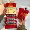 3D Pop-Up День Рождения Красный Конверт Поздравительная Открытка Складной Новогодний Денежный Красный Конверт Подарок-Сюрприз