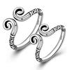 Винтажное регулируемое открытое кольцо женское простое в стиле холодного ветра маленькое свежее персонализированное на указательный палец повседневное ручное украшение