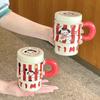 High-value Mug with Lid Large-capacity Ceramic Drinking Cup Female Cute Breakfast Milk Cup As a Gift