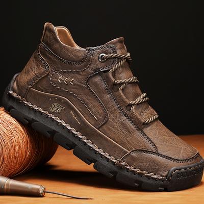 Мужские ботинки ручной работы из натуральной кожи, мужская обувь, удобные ботильоны для мужчин, повседневная обувь, обувь для активного отдыха