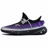 Оригинальные Yeezy Boost 350 V2 Повседневная обувь Унисекс Низкие Черный/Фиолетовый HQ4540(Команда96-)