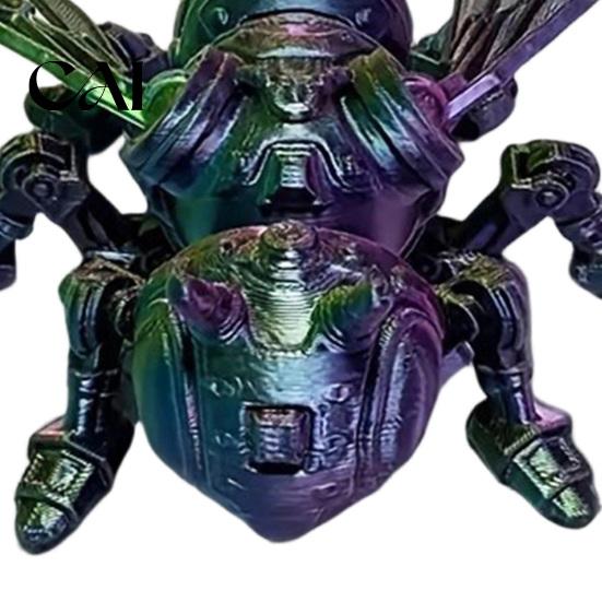 Creative Office Desktop Ornament 3D Printed Mechanical Bee Figurine, Articulated Insect Ornament, Movable Joints Cool Display, Decor for