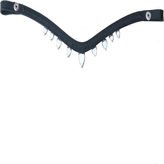 Beautiful Red Stone Crystal Leather Bridle Snap Browband for Horse Equestrian Browband for Horse.
