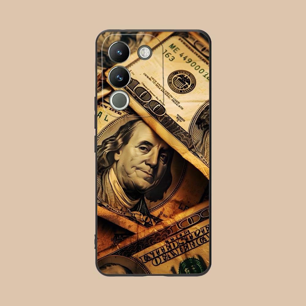 Матовый ТПУ чехол для мобильного телефона USD Dollar для VIVO V60 V50 V40 V30 V29 V27 V25 V23 Pro Lite 5G Цветной печатный чехол