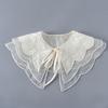 Fashion Scarf Fake Collar Shirt Women Detachable Collar Lace Neckline Women False Collar Tie White Faux Col Clothes Accessories