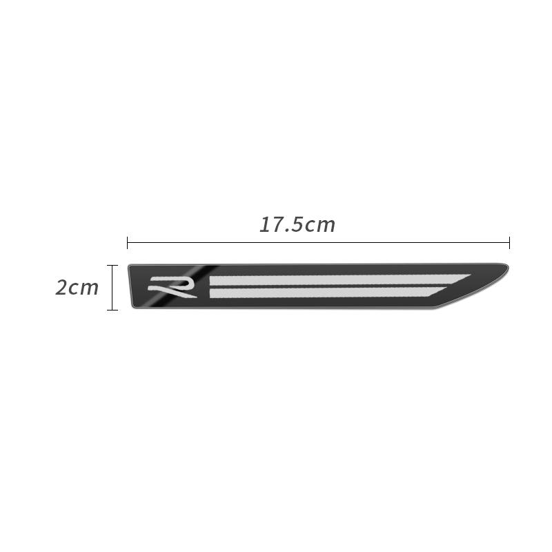 BIG1 New 2PCS Stainless Steel Side Wing Badge Emblem Fender New R logo for VW Volkswagen Golf 8 MK8 Sticker BUXIUGYZB-VW R