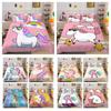3D Unicorn Design Home Bedclothes Pillowcase Breathable Bed Quilt Cover Bedding Suit Duvet Covers Bedspreads Polyester