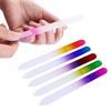DIY Art Glass Double-sided Nail Buffer Buffing Sanding Files Gradient Rainbow Manicure
