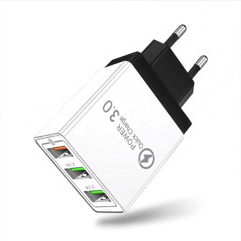 PD33W QC3.0 GaN Multi-Port European Standard Fast Charger, 9V/12V Fast Charging Adapter