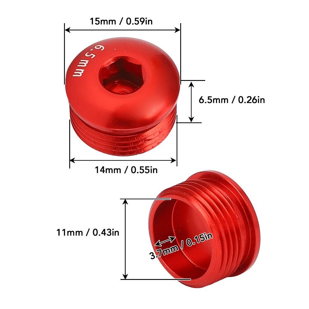 2PCS 6.5mm Cycle Pedal Dust Cap M14 Thread Cycle Pedal Locking Screw Bike Repair