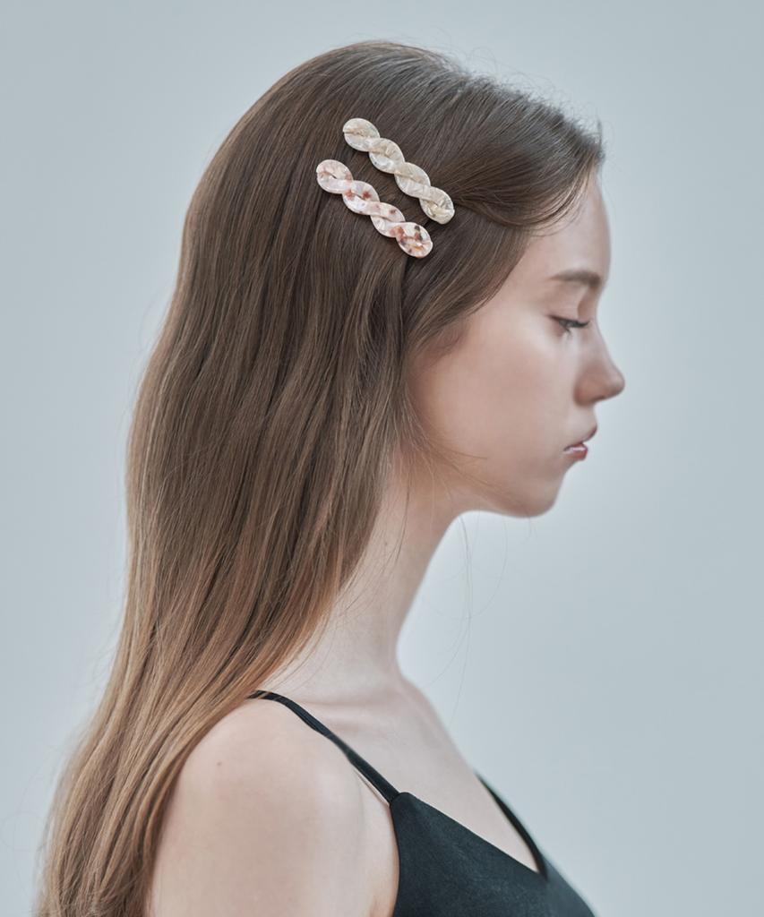 Ellejewelry Скрученная мраморная заколка для волос Elhp024