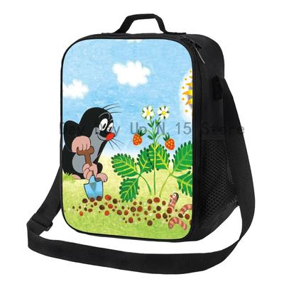 Изолированная сумка для ланча Mole Digging Cartoon Krtek Little Maulwurf Портативный термохолодильник для еды Bento Box Outdoor Camp Travel