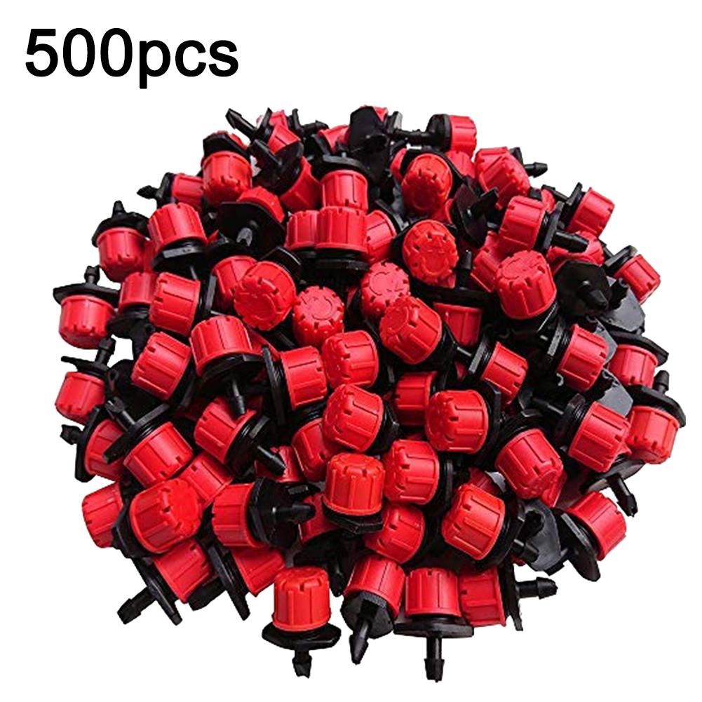 500-100 шт. Регулируемые капельницы для полива 1/4 дюйма, вращающиеся распылители, микро-распылители для капельного полива для балкона, теплицы
