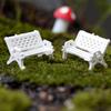 Mini Miniatures Wooden Garden Outdoor Chair Bench Furniture Park Kit
