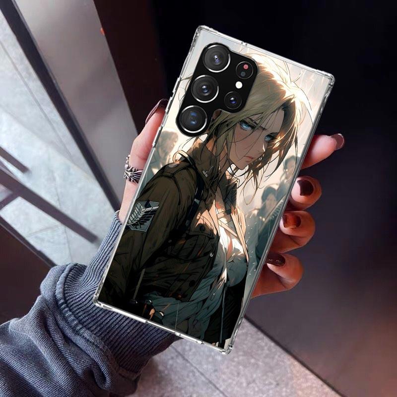 A-Attack on T-Titan Annie Mikasa Phone Case For Samsung Galaxy S26 S25 Edge S24 S23 Ultra S22 Plus S21 S20 FE Soft TPU Back Cove
