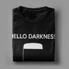 Мужские футболки Hello Darkness My Old Friend Draught Beer Креативная хлопковая футболка с коротким рукавом Футболка с круглым вырезом Топы Идея для подарка