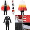 High-quality Demon Slayer Kimetsu No Yaiba Rengoku Kyoujurou Cosplay Costume Kimono Robe Suit Perfect For Halloween And Parties