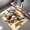 Kung Fu Panda 4 Cartoon Carpet suitable as a non-slip mat for the living room or bedroom sofa