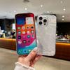 Лазерный чехол для телефона из ТПУ с текстурой пера для iPhone 15 14 13 Pro Max, ударопрочный чехол с блестками