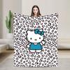 Hello Kitty Leopard Blanket Velvet Spring/Autumn  Multi-function Warm Throw Blanket for Sofa Office Bedding Throws
