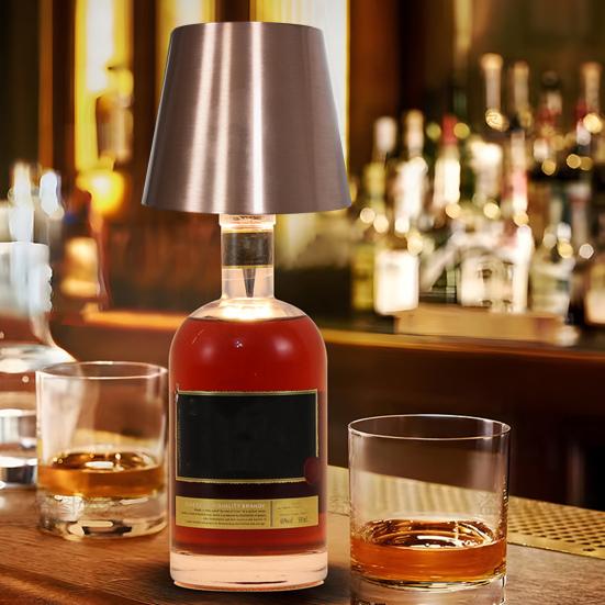 Беспроводная лампа для бутылок вина, 3 цвета, регулируемая яркость, перезаряжаемая, беспроводная, сенсорное управление, светодиодная настольная лампа для дома, офиса, бара, кафе, украшения