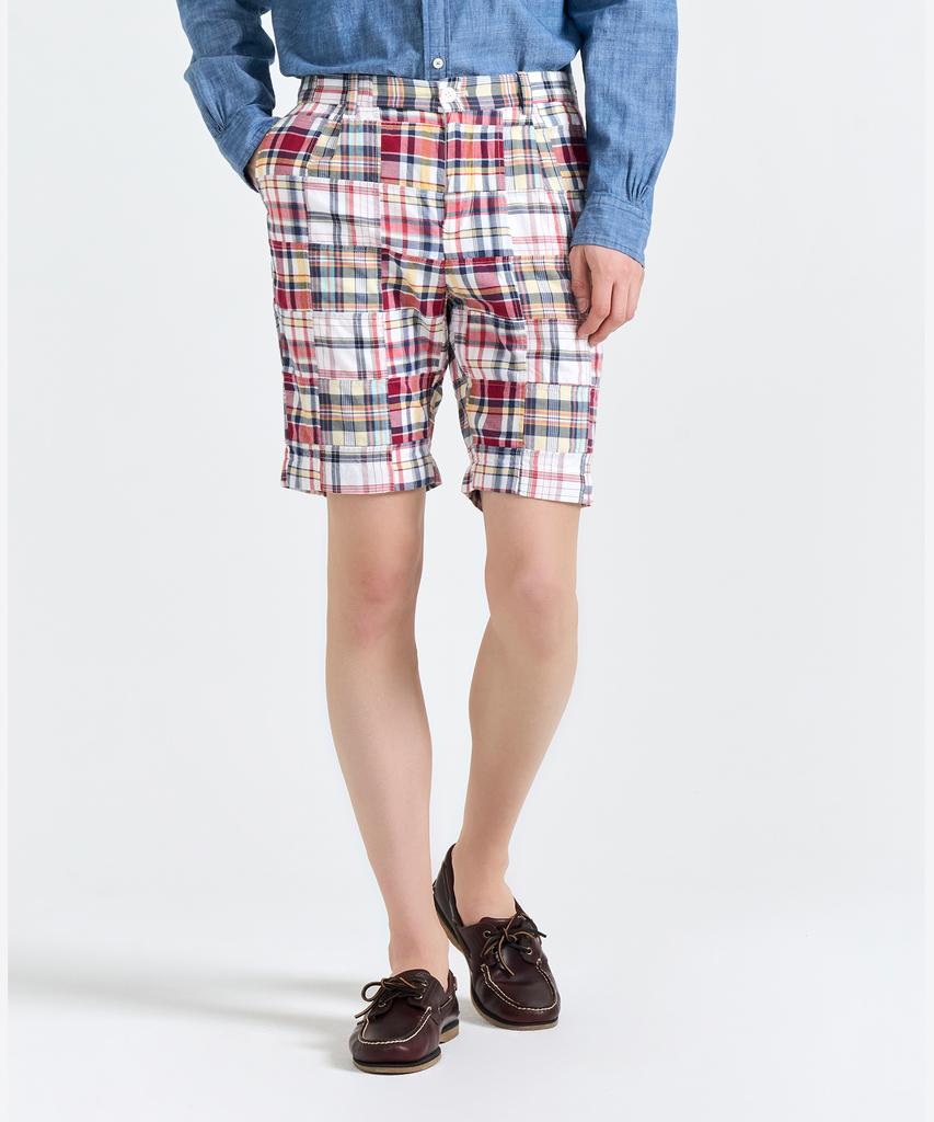 Шорты BROOKS BROTHERS с пэчворком в стиле Мадрас (красный) (Bbpsmf8356Dem)