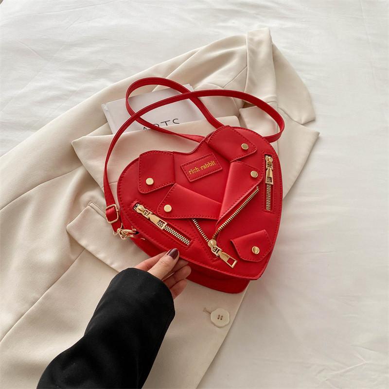 Шикарная наплечная сумка в форме сердца Стильная корейская мода 2024 Материал ПУ Для модных девушек