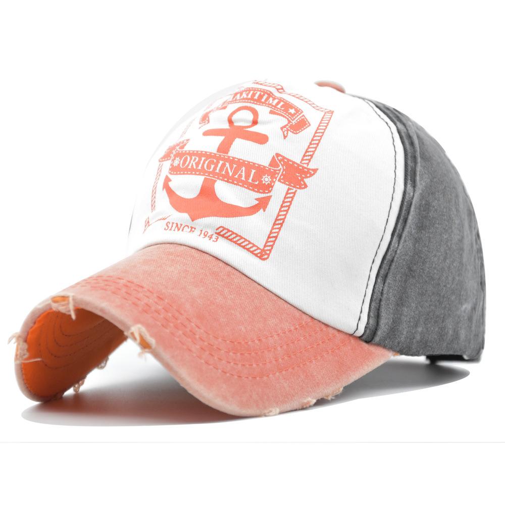 Two-color Stitching Washed Cotton Retro Baseball Cap Women Fitted Snapback Hats for Men hip hop casual cap cheap gorras bone hat