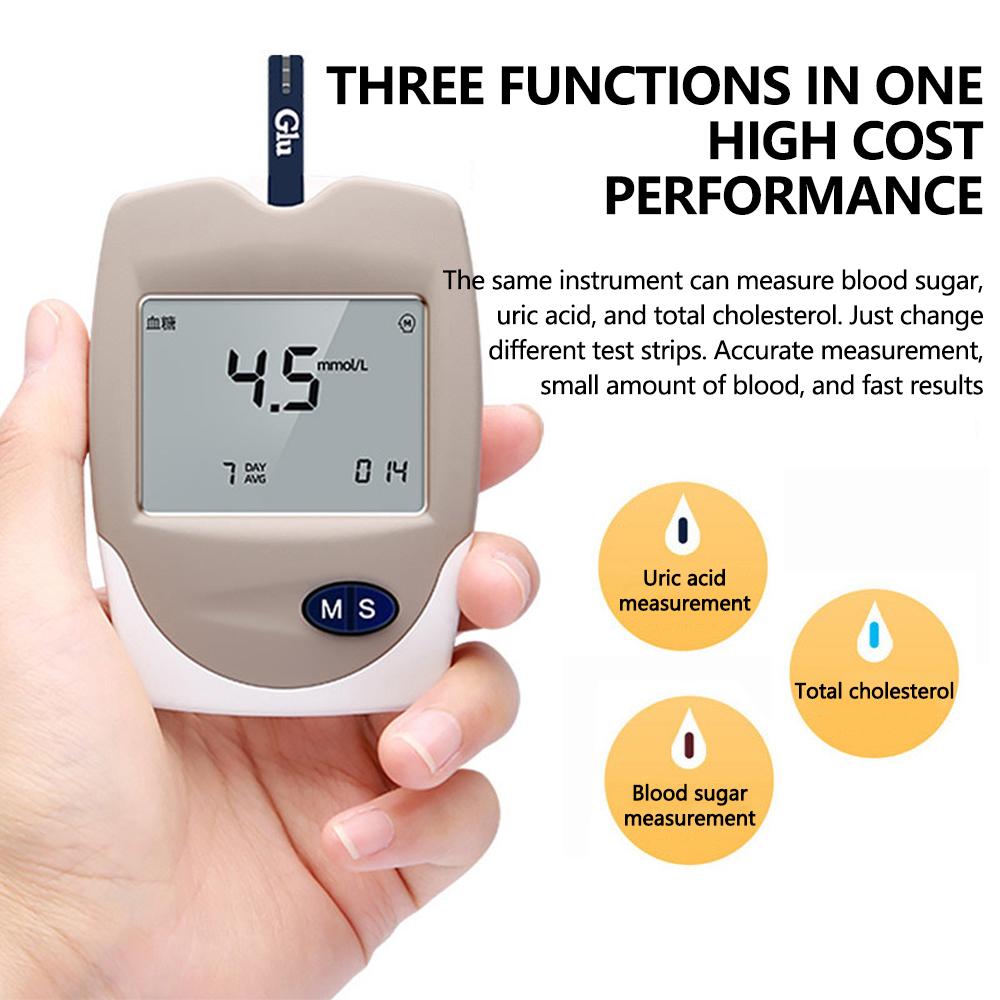 Cholesterol, Glucose and Uric Acid Tester 3 In 1
