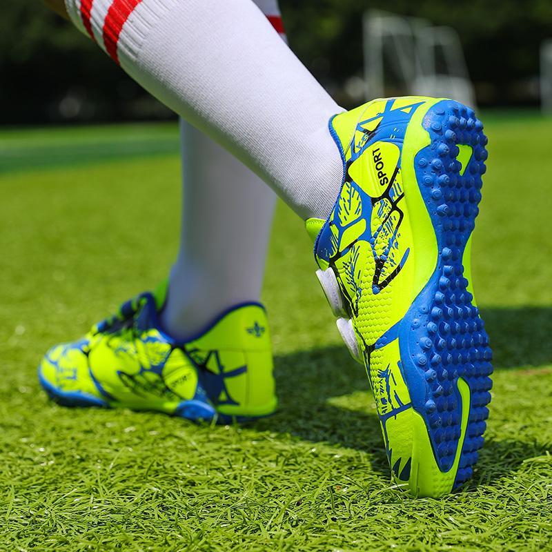 Тренировочные TF футбольные бутсы для мальчиков, противоскользящие молодежные футбольные бутсы с искусственной травой, спортивные тренировочные бутсы для девочек, футбольные бутсы