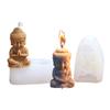 3D Maitreya Silicone Candle Mold Diy Church Buddha Making Plaster Epoxy Resin Aroma Soap Chocolate Baking Molds Home Decoration