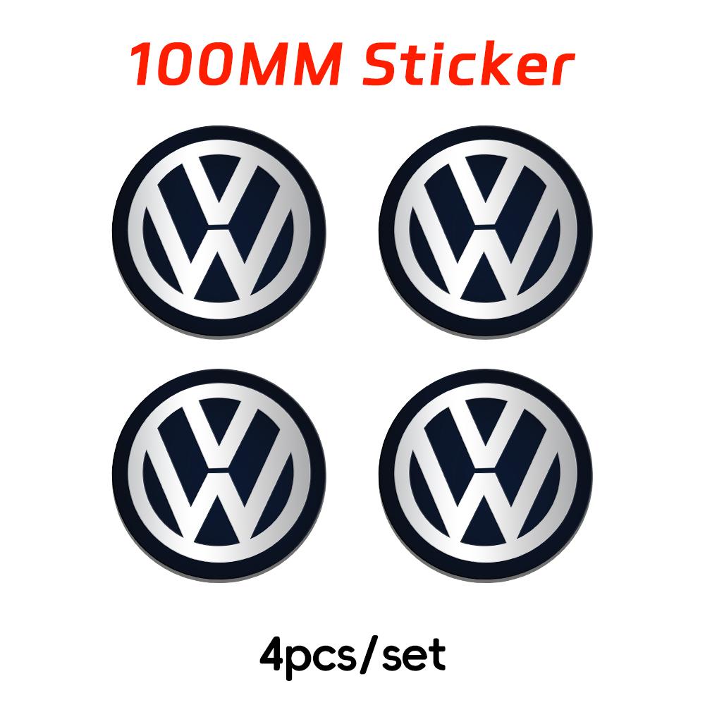 4PCS 70/80/90/100/120MM Car Wheel Center Cover Stickers Hub Caps Emblem Badge Decal For Volkswagen VW Polo Golf MK5 Touran T5 T4 zd0