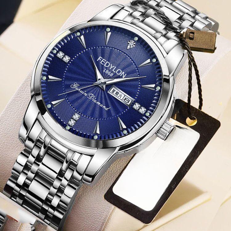 Fortiren Мужские часы Мужские автоматические механические часы Многофункциональные светящиеся водонепроницаемые кварцевые мужские часы