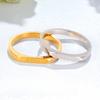 Simple Ins Letter Ring Niche Design Sense Versatile Ring Does Not Fade Titanium Steel Electroplating Women