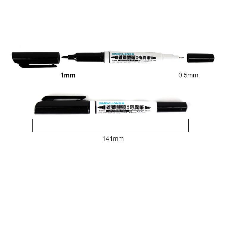 Двусторонние перманентные маркеры, три цвета