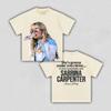 Футболка Сабрины Карпентер Coachella 2026 Лето Новая Унисекс Женская Мода Поп-звезда Тур Графическая Хлопок Оверсайз Уличная Y2K Футболка