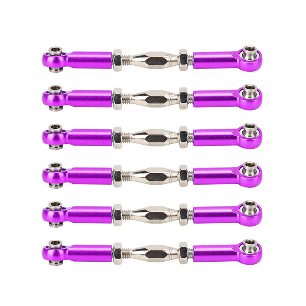 6Pcs Aluminum Alloy   Push RodsTurnbuckle Rod Linkage Accessories for RC Car  