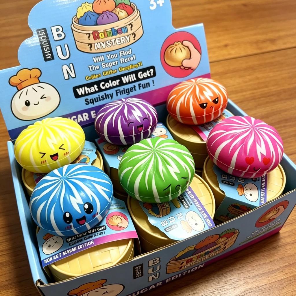Big Dumpling Squishy Fidget Toy - Mysecret Bun Soft PU Stress Relief Unboxing Surprise Random Style Pack for Adult Gift Exchange